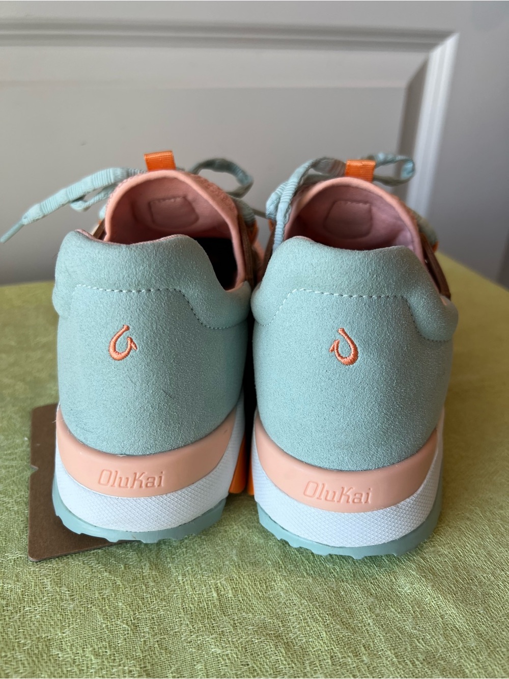 Olukai Light Coral & Mint Mesh Athletic Sneakers. Size 9.5 - Picture 5 of 12